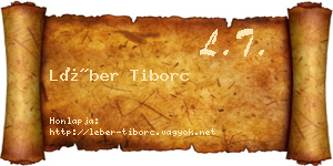 Léber Tiborc névjegykártya